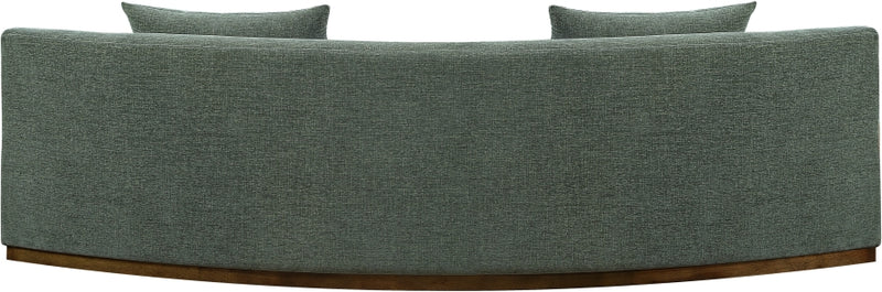 Avanti 104" Chenille Fabric Upholstered Sofa in Olive - 44016Olive-S
