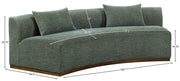 Avanti 104" Chenille Fabric Upholstered Sofa in Olive - 44016Olive-S