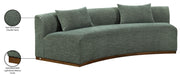 Avanti 104" Chenille Fabric Upholstered Sofa in Olive - 44016Olive-S