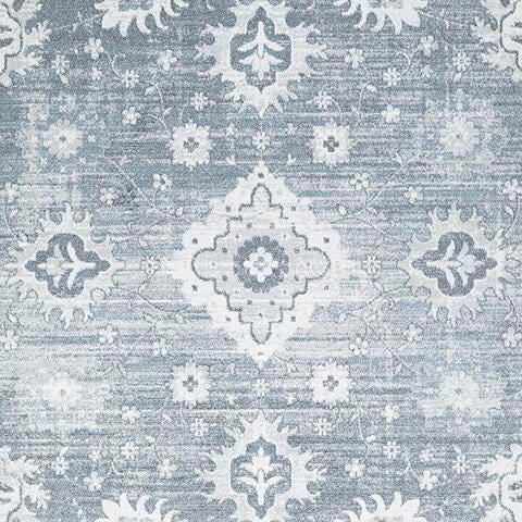 Avanworths Blue/Gray/Ivory Washable 5'3" x 7' Area Rug - R407792