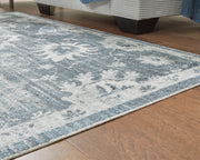 Avanworths Blue/Gray/Ivory Washable 7'10" x 10' Area Rug - R407791