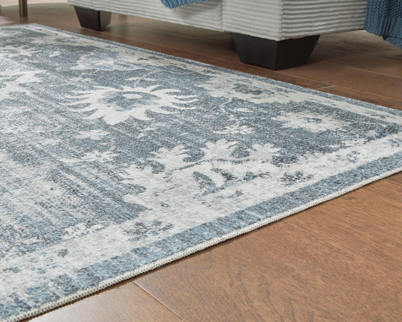 Avanworths Blue/Gray/Ivory Washable 7'10" x 10' Area Rug - R407791