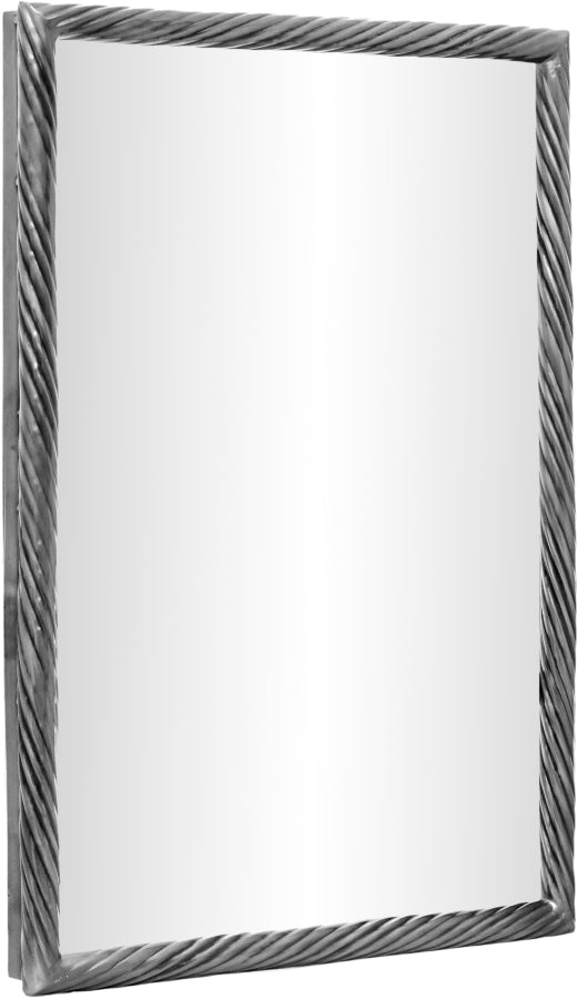 Avara 20" W x 31" H Iron Frame Mirror in Silver - 66073Silver-M31