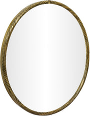 Avara 24" W x 24" H Iron Frame Mirror in Gold - 66071Gold-M24