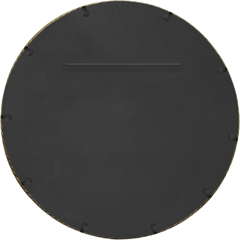 Avara 24" W x 24" H Iron Frame Mirror in Gold - 66071Gold-M24