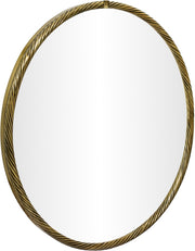 Avara 30" W x 30" H Iron Frame Mirror in Gold - 66071Gold-M30