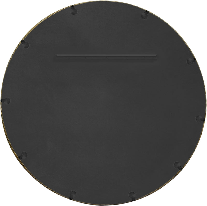 Avara 30" W x 30" H Iron Frame Mirror in Gold - 66071Gold-M30