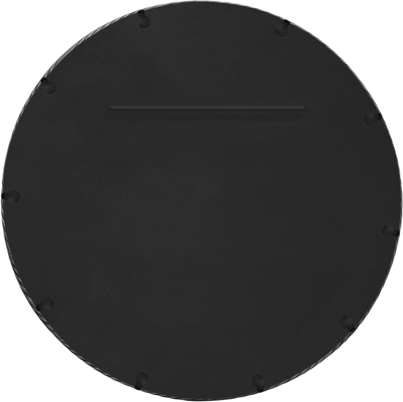 Avara 30" W x 30" H Iron Frame Mirror in Silver - 66071Silver-M30