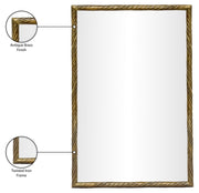 Avara 31" W x 47" H Iron Frame Mirror in Gold - 66073Gold-M47