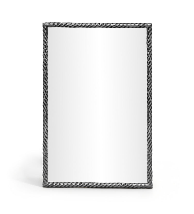 Avara 31" W x 47" H Iron Frame Mirror in Silver - 66073Silver-M47
