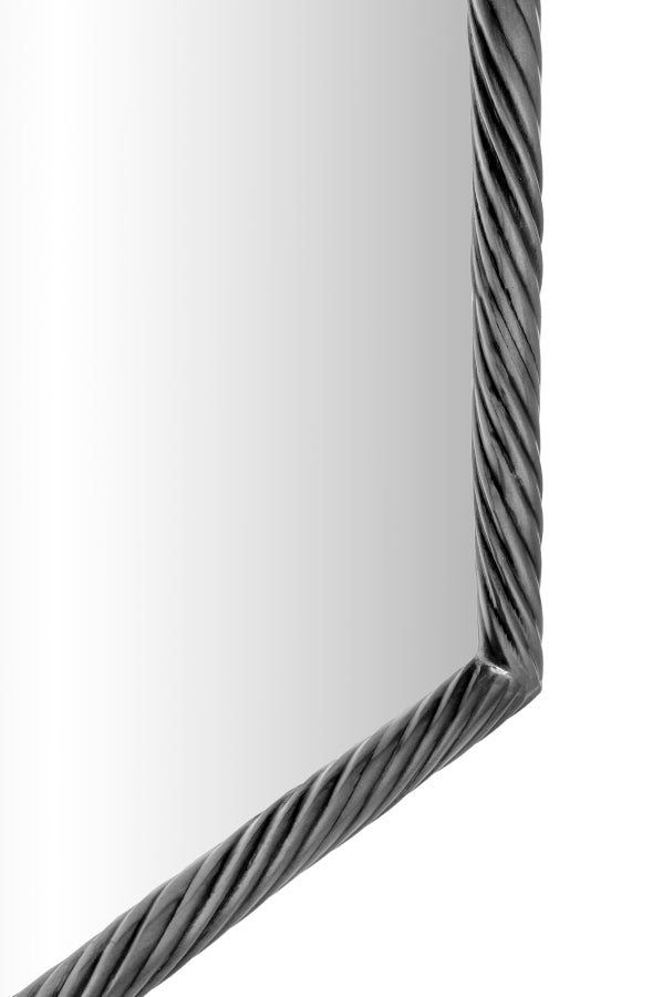 Avara 31" W x 47" H Iron Frame Mirror in Silver - 66073Silver-M47