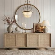 Avara 36" W x 36" H Iron Frame Mirror in Gold - 66071Gold-M36