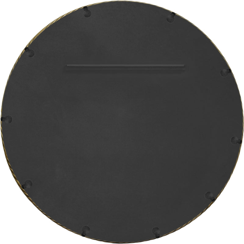 Avara 36" W x 36" H Iron Frame Mirror in Gold - 66071Gold-M36