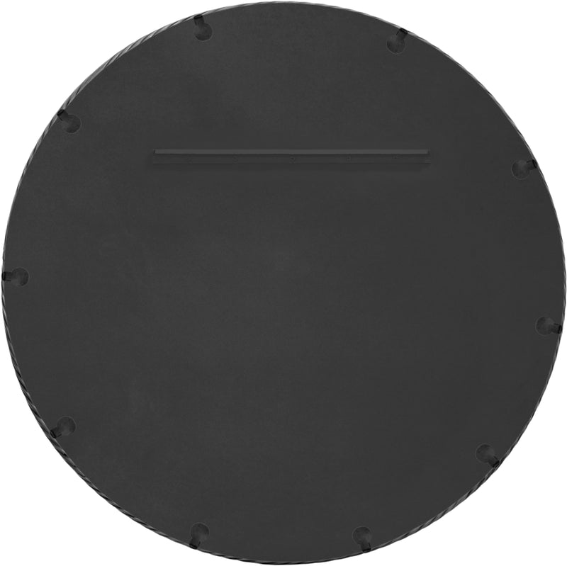 Avara 36" W x 36" H Iron Frame Mirror in Silver - 66071Silver-M36