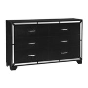 Aveline Black LED Upholstered Panel Bedroom Set - Gate FurnitureBedroom Set