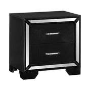 Aveline Black LED Upholstered Panel Bedroom Set - Gate FurnitureBedroom Set