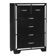 Aveline Black LED Upholstered Panel Bedroom Set - Gate FurnitureBedroom Set