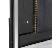 Aveline Black LED Upholstered Panel Bedroom Set - Gate FurnitureBedroom Set