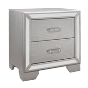 Aveline Silver LED Upholstered Panel Bedroom Set - Gate FurnitureBedroom Set