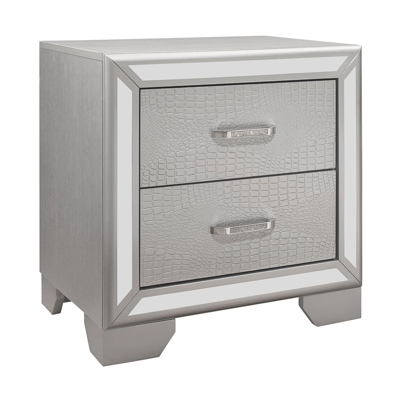 Aveline Silver LED Upholstered Panel Bedroom Set - Gate FurnitureBedroom Set