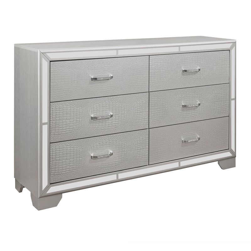 Aveline Silver LED Upholstered Panel Bedroom Set - Gate FurnitureBedroom Set