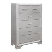 Aveline Silver LED Upholstered Panel Bedroom Set - Gate FurnitureBedroom Set
