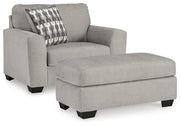 Avenal Park Chair and Ottoman in Flannel - PKG019290