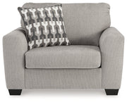 Avenal Park Chair and Ottoman in Flannel - PKG019290
