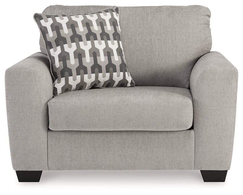 Avenal Park Chair and Ottoman in Flannel - PKG019290