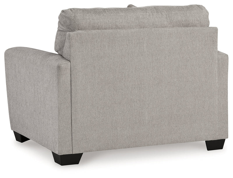 Avenal Park Chair and Ottoman in Flannel - PKG019290