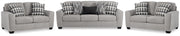 Avenal Park Flannel Sofa and 2 Loveseats - 50805U4