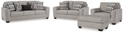 Avenal Park Sofa, Loveseat, Chair and Ottoman in Flannel - PKG019292