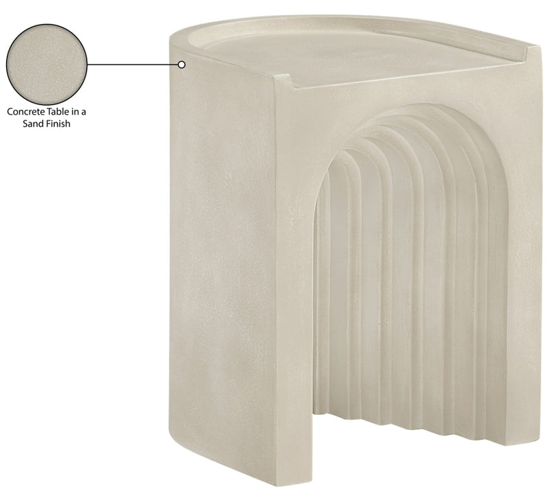 Avenda Concrete End Table in Beige - 646Sand-ET