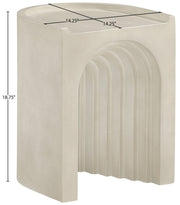Avenda Concrete End Table in Beige - 646Sand-ET