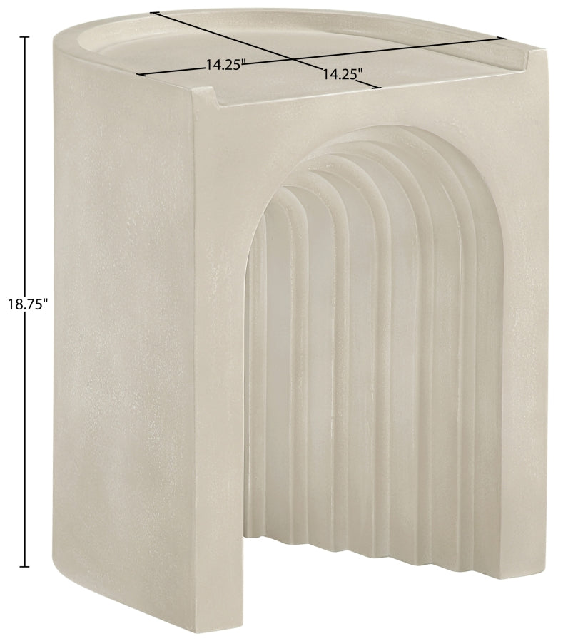 Avenda Concrete End Table in Beige - 646Sand-ET