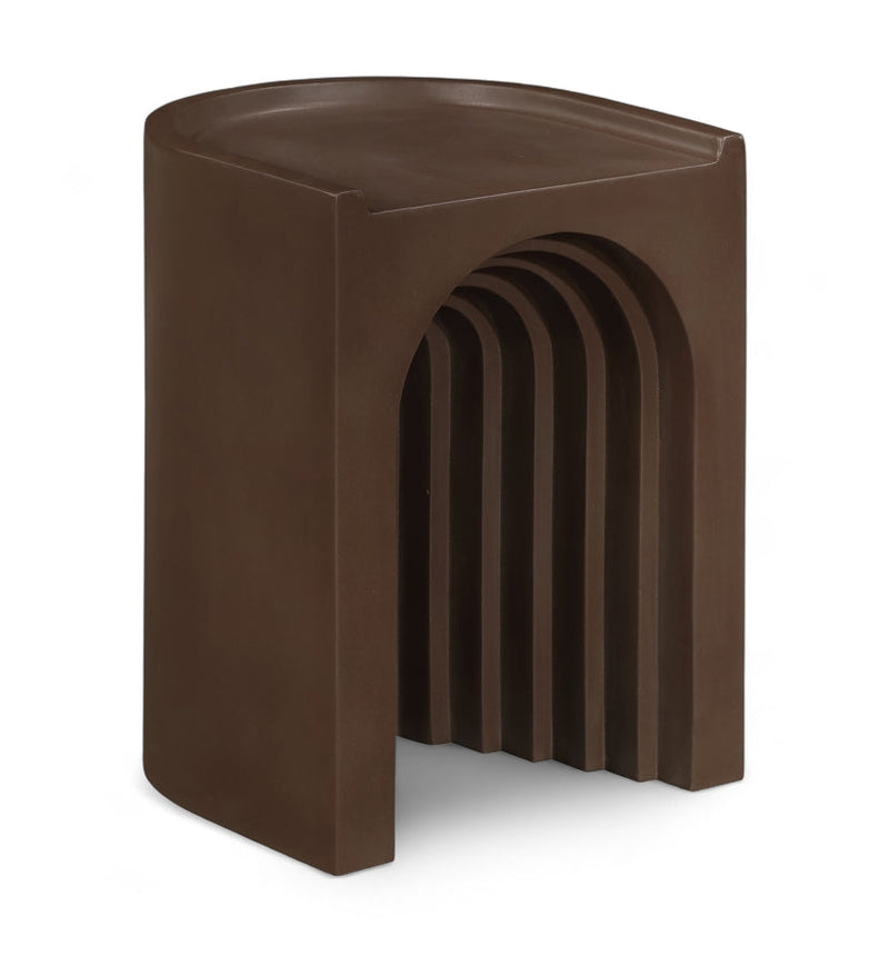 Avenda Concrete End Table in Brown - 646Brown-ET
