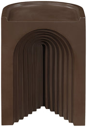 Avenda Concrete End Table in Brown - 646Brown-ET