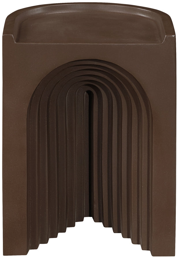 Avenda Concrete End Table in Brown - 646Brown-ET