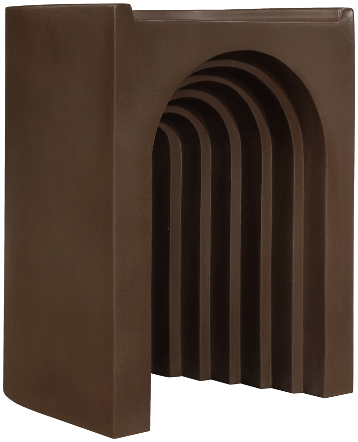 Avenda Concrete End Table in Brown - 646Brown-ET