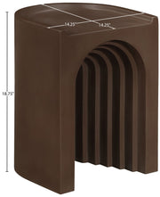 Avenda Concrete End Table in Brown - 646Brown-ET