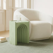Avenda Concrete End Table in Green - 646Green-ET