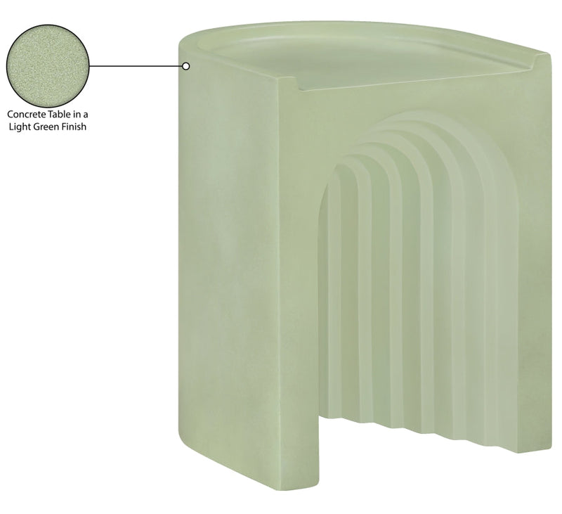 Avenda Concrete End Table in Green - 646Green-ET