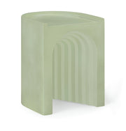Avenda Concrete End Table in Green - 646Green-ET