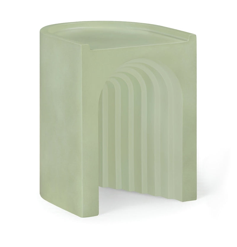 Avenda Concrete End Table in Green - 646Green-ET