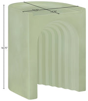 Avenda Concrete End Table in Green - 646Green-ET