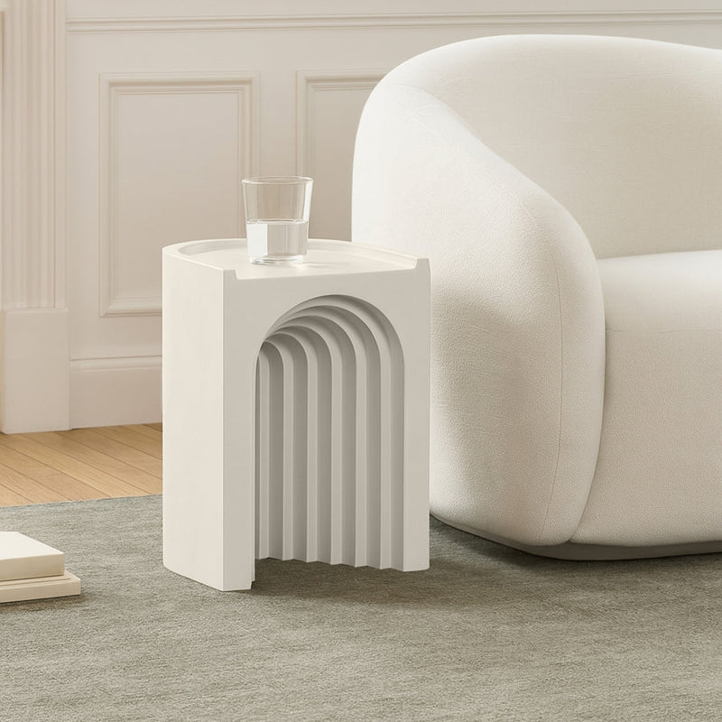 Avenda Concrete End Table in Taupe - 646Taupe-ET