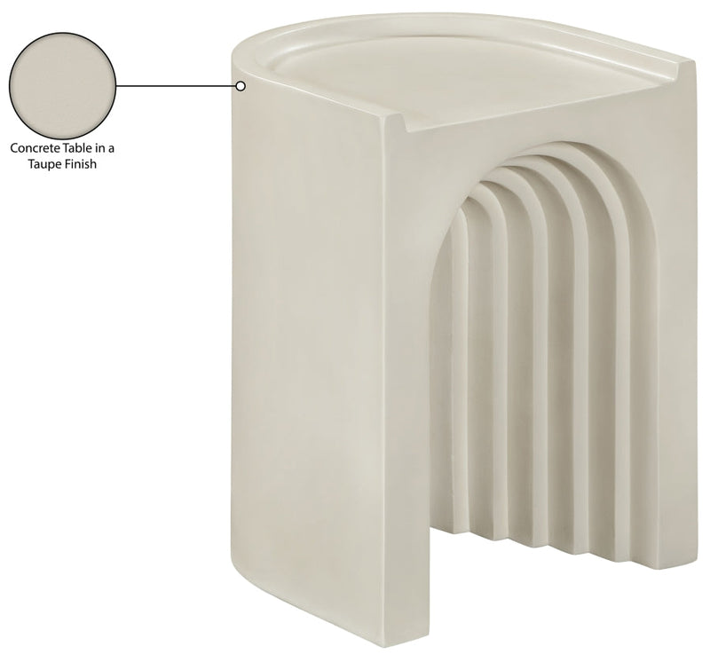 Avenda Concrete End Table in Taupe - 646Taupe-ET