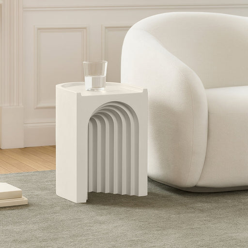 Avenda Concrete End Table in Taupe - 646Taupe-ET