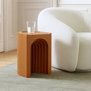 Avenda Concrete End Table in Terracotta - 646Terracotta-ET