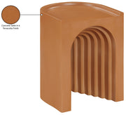 Avenda Concrete End Table in Terracotta - 646Terracotta-ET